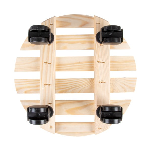 Drevený pojazdný podstavec pod kvetináč ø 29 cm (výška  8 cm) Indoor & Outdoor – Esschert Design-image-3