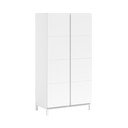 Biela detská šatníková skriňa 99x196x58 cm Eva – Vipack