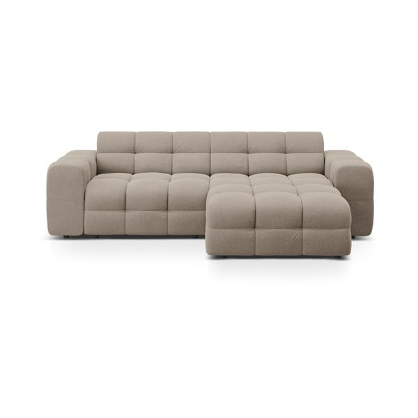 Hnedá rohová pohovka (pravý roh/s leňoškou) Kendal – Micadoni