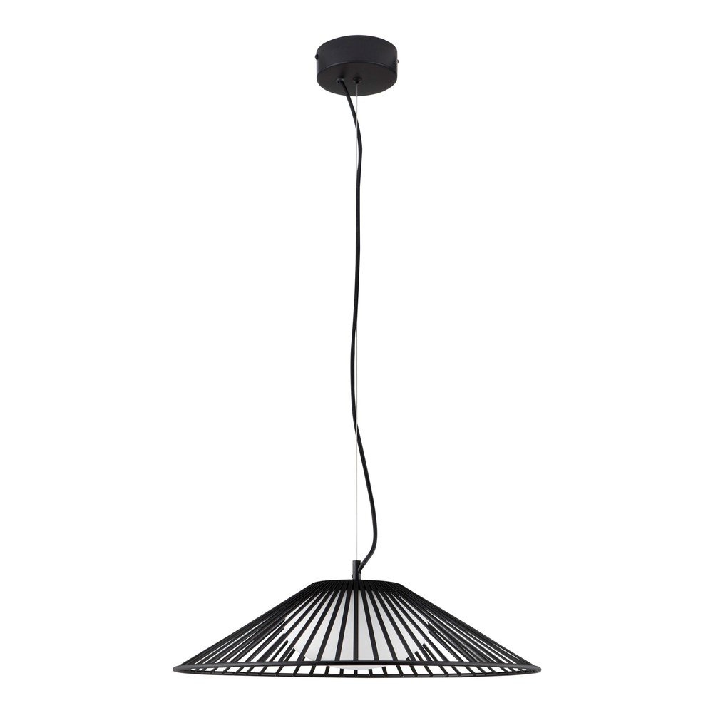 Matne čierne kovové LED závesné svietidlo so skleneným tienidlom ø 50 cm Brume – Nova Luce