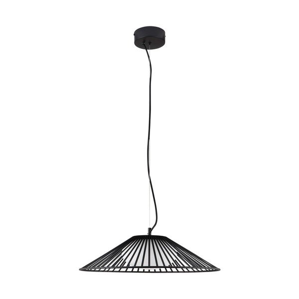 Matne čierne kovové LED závesné svietidlo so skleneným tienidlom ø 50 cm Brume – Nova Luce