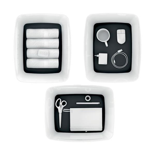 Bielo-čierny plastový úložný box s vekom MyBox - Leitz-image-2