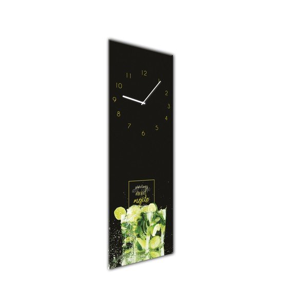 Nástenné hodiny Styler Glassclock Mojito, 20 × 60 cm-image-2