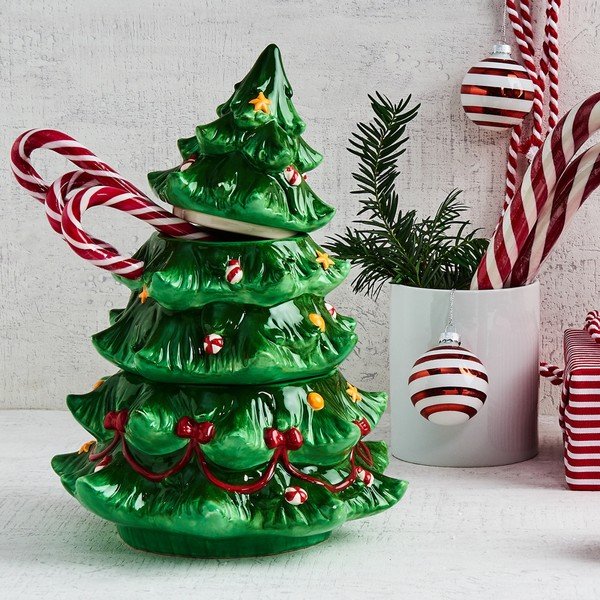 Červeno-biela vianočná závesná ozdoba Butlers, ⌀ 8 cm-image-1