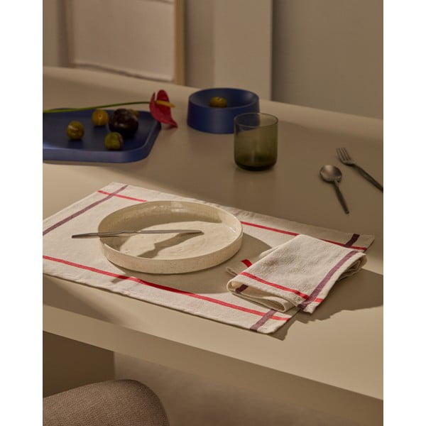 Prestieranie v súprave 2 ks s prímesou ľanu 35x50 cm Delma – Kave Home-image-1