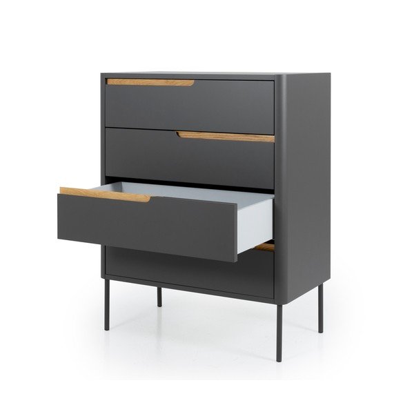 Antracitovosivá komoda Tenzo Switch, 80 x 102 cm-image-3