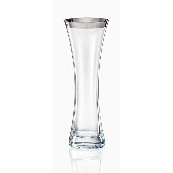 Sklenená váza Crystalex Frost, výška 19,4 cm
