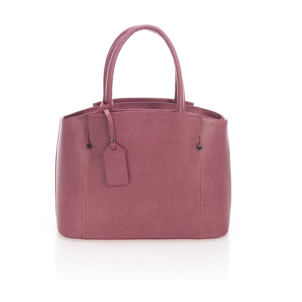 Ružová kožená kabelka Lisa Minardi Halona