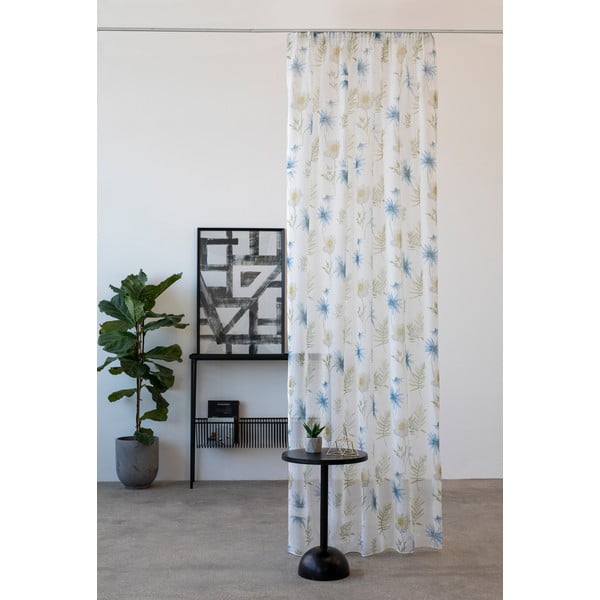 Modro-biela záclona 140x260 cm Tropical - Mendola Fabrics