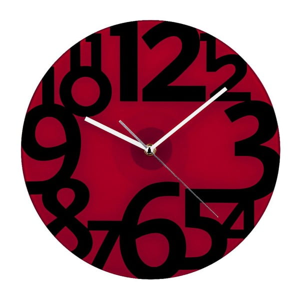 Nástenné hodiny Red Glam, 31 cm