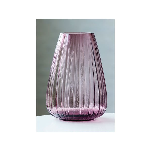 Ružová sklenená váza Bitz Kusintha, výška 22 cm-image-1