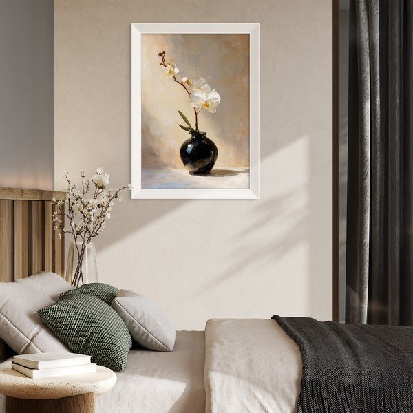 Tlačený obraz s rámom 56x75 cm White Orchid – Styler-image-2