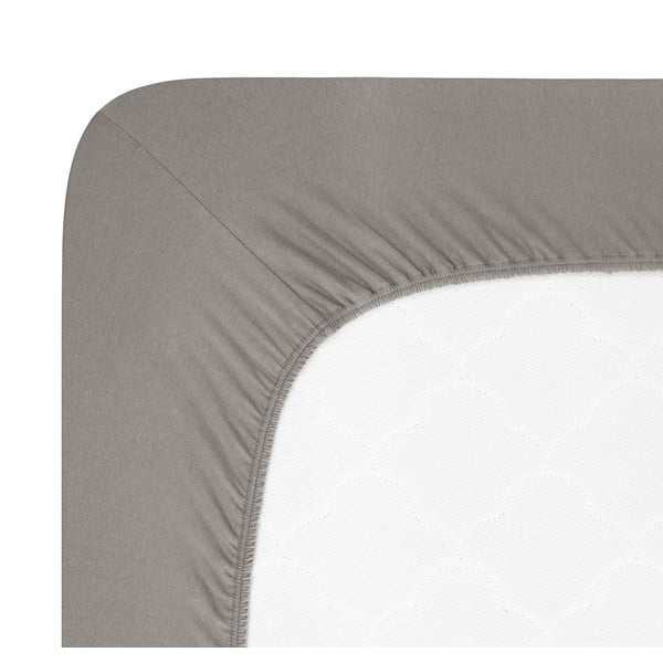 Tmavosivá napínacia plachta jersey 180x200 cm Boxspring – Andrea Simone-image-1