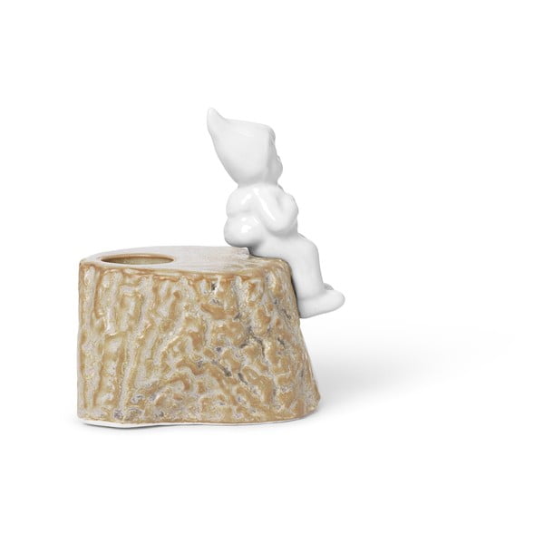 Vianočný svietnik z porcelánu a kameniny Kähler Design, dĺžka 9 cm-image-3