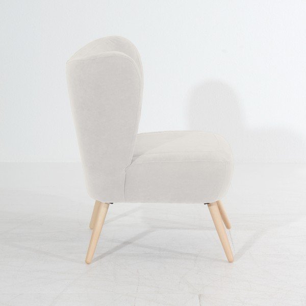 Krémové kreslo Max Winzer Sari Velur-image-2