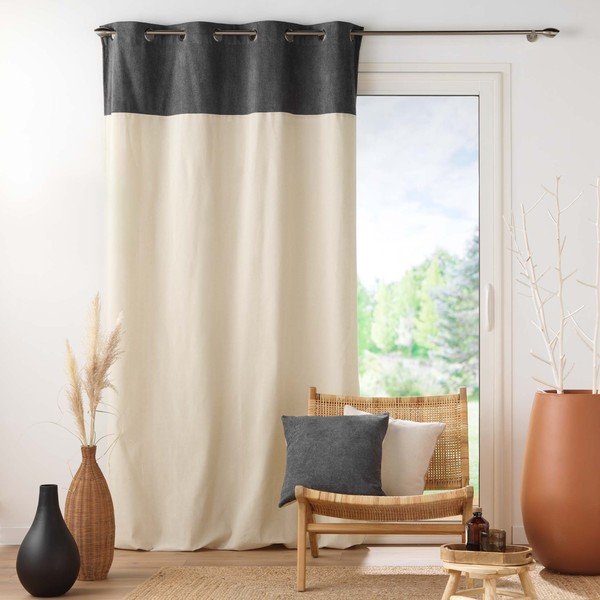 Antracitovo-béžový záves 140x240 cm Tessa – douceur d'intérieur-image-2
