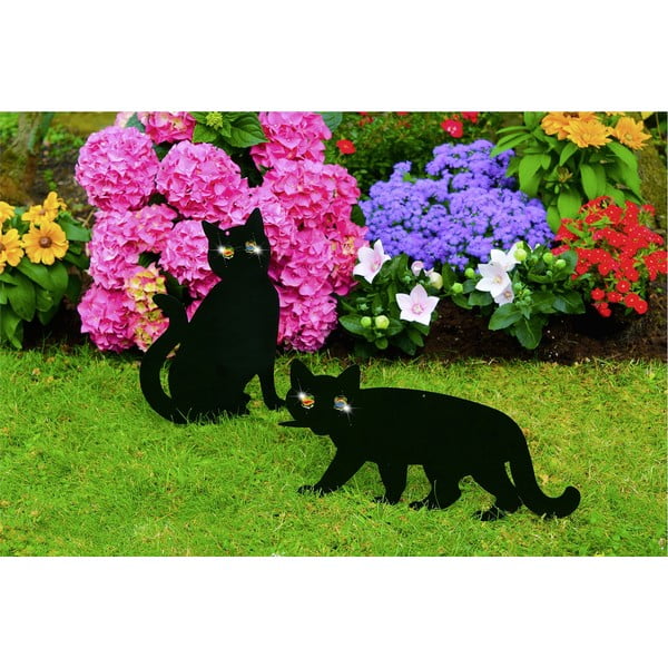 Kovovo-sklenené záhradné dekorácie v súprave 2 ks - Maximex-image-1