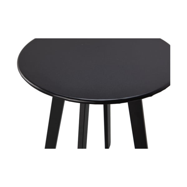 Čierny záhradný odkladací stolík WOOOD Fer, ø 40 cm-image-1