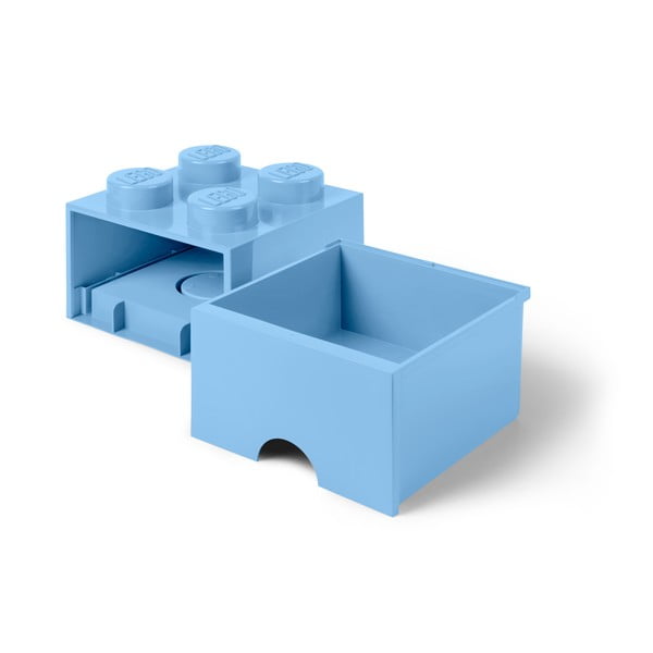 Svetlomodrý úložný box štvorec LEGO®-image-4