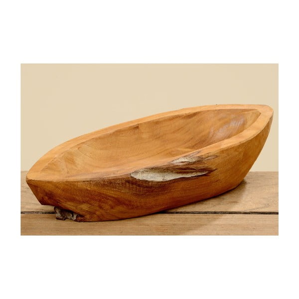 Dekoratívna drevená miska Boltze Teak, 25 cm