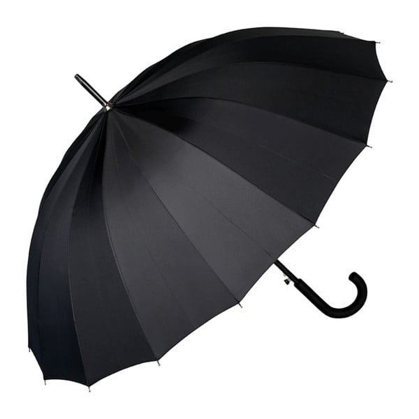 Čierny dáždnik s rúčkou Von Lilienfeld Devon, ø 103 cm