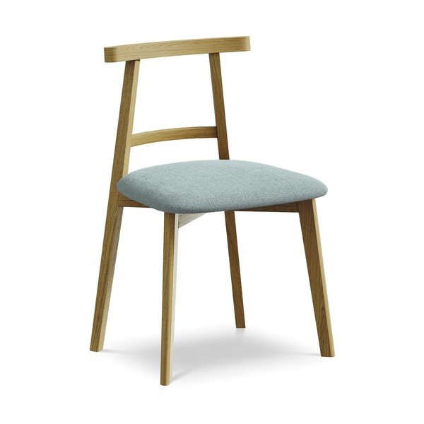 Modrá jedálenská stolička z masívneho dreva Ohelo – Makamii