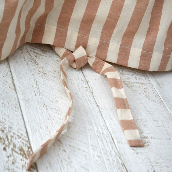 Obliečky v terakotovej farbe na dvojlôžko 200x200 cm Zanzibar Stripe – Pineapple Elephant-image-3