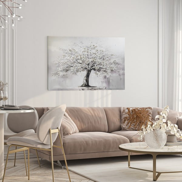 Obraz s ručne maľovanými prvkami 70x100 cm White Tree – Styler-image-1