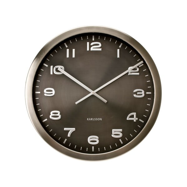 Sivé hodiny Present Time Maxie