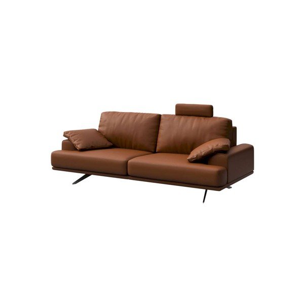 Koňakovohnedá kožená pohovka 220 cm Prado – MESONICA-image-2