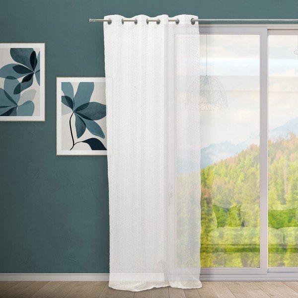 Biela záclona 140x260 cm Vertical Thread – Casa Selección-image-1