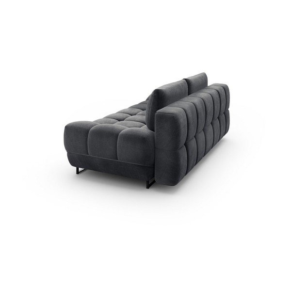 Tmavosivá trojmiestna rozkladacia pohovka so zamatovým poťahom Windsor & Co Sofas Cirrus-image-3