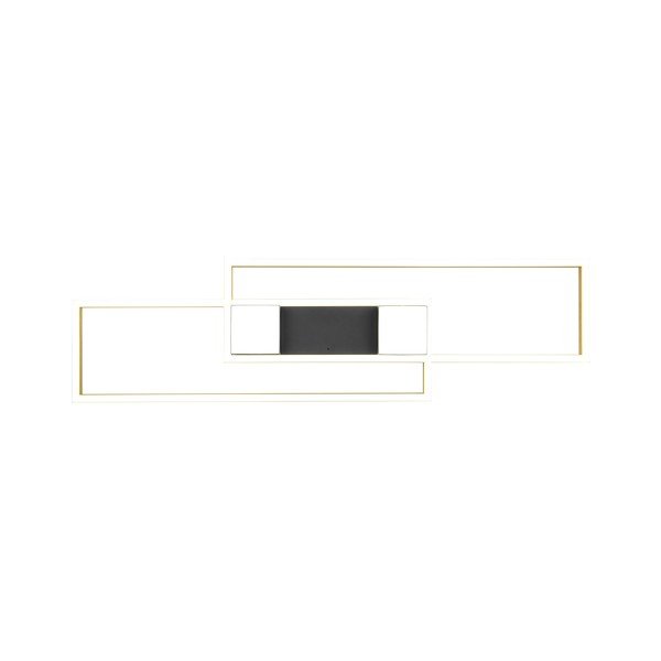 LED stmievateľné stropné svietidlo na diaľkové ovládanie v čierno-zlatej farbe 28x100 cm Albany – Trio-image-4