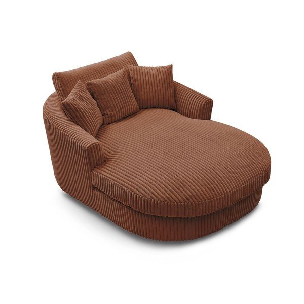 Oranžové menčestrové kreslo Belem – Bobochic Paris-image-4