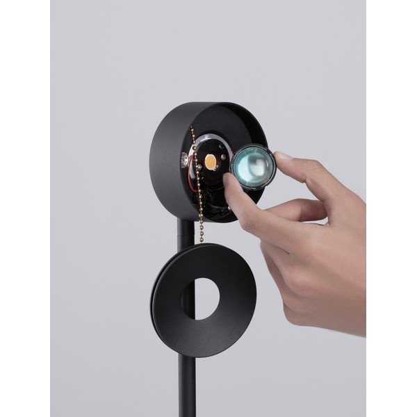 Matne čierna kovová LED stojacia lampa s ohýbateľnou konštrukciou/so stmievačom (výška  121 cm) Irida – Nova Luce-image-3