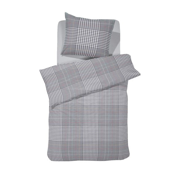 Sivé bavlnené posteľné obliečky Damai Davide Grey, 200 x 140 cm