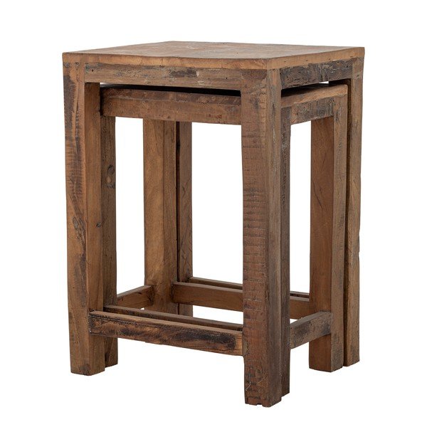 Odkladacie stolíky v súprave 2 ks z recyklovaného dreva 40x36 cm Galen – Bloomingville-image-2