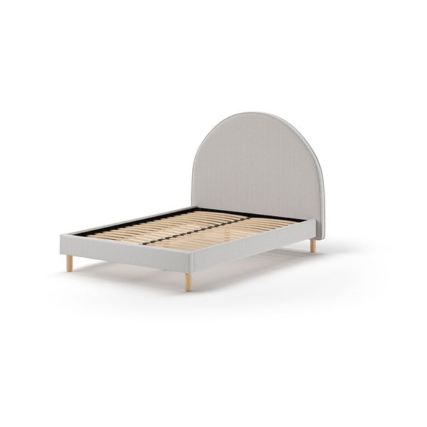 Sivá čalúnená jednolôžková posteľ s roštom 140x200 cm MOON – Vipack-image-2