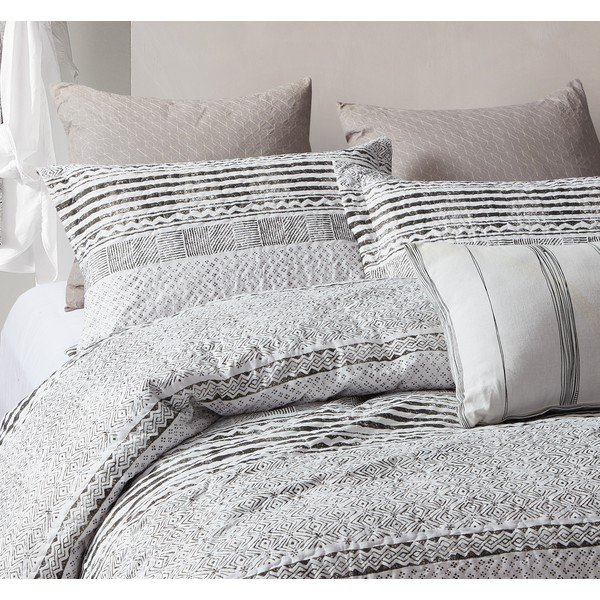 Prikrývka z mikroperkálu s dvoma obliečkami na vankúš Sleeptime Elegant Stripe, 250 x 260 cm-image-1