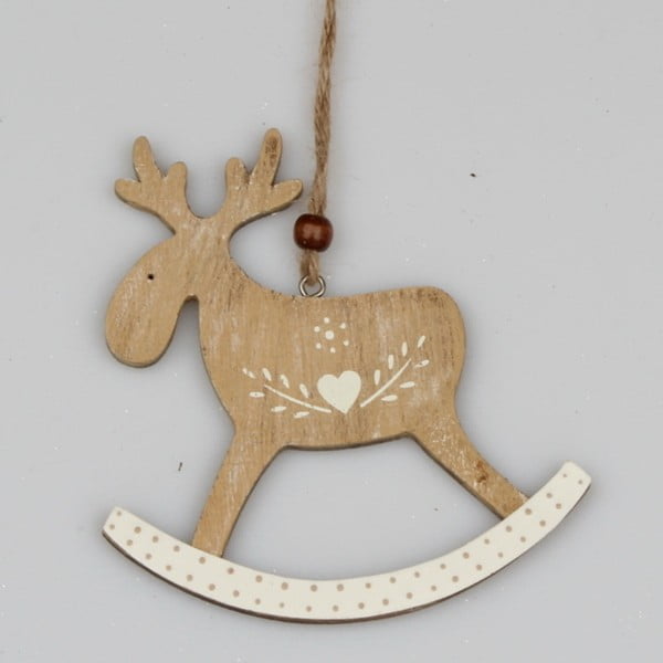 Závesná drevená dekorácia Dakls Reindeer