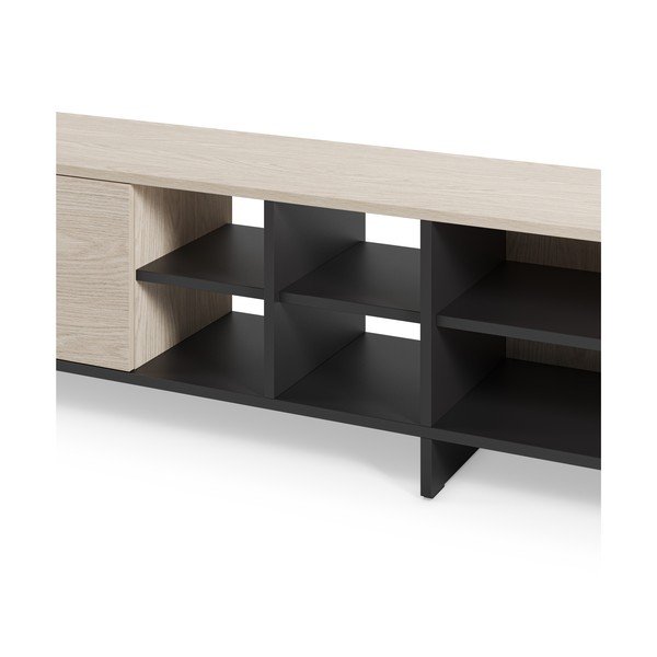 Čierny TV stolík 230x44x36 cm Cequoia – Marckeric-image-4