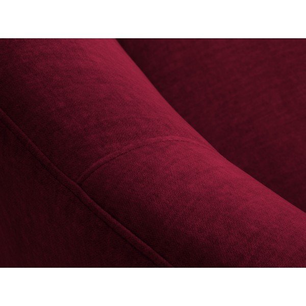 Bordová zamatová asymetrická pohovka Mazzini Sofas Debbie, ľavá-image-4