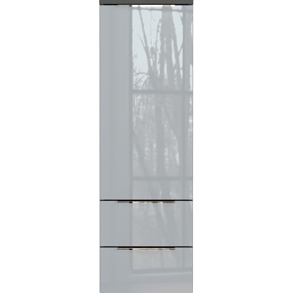 Sivá vysoká závesná kúpeľňová skrinka 36x111 cm Vasio – Germania