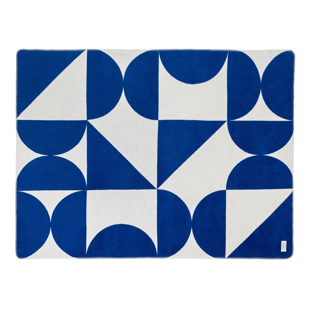 E-shop Modrá/krémovobiela deka 150x200 cm Tul – noo.ma