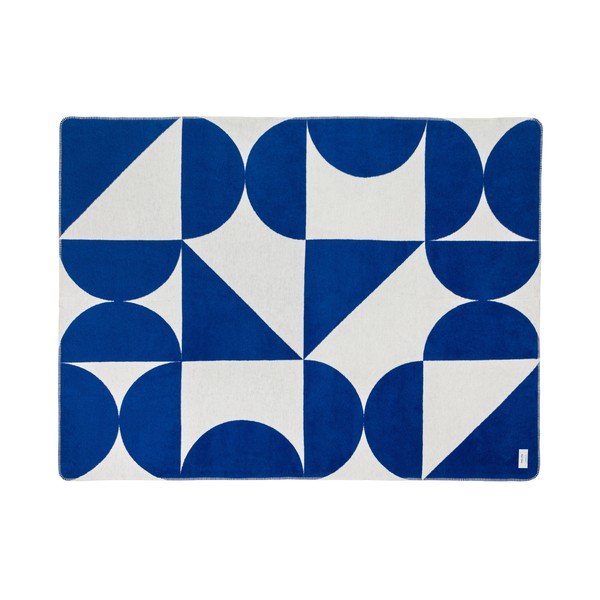 Modrá/krémovobiela deka 150x200 cm Tul – noo.ma