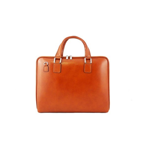 Kožená unisex taška Manola Cognac