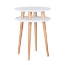 Biely odkladací stolík Ragaba UFO, Ø 45 cm