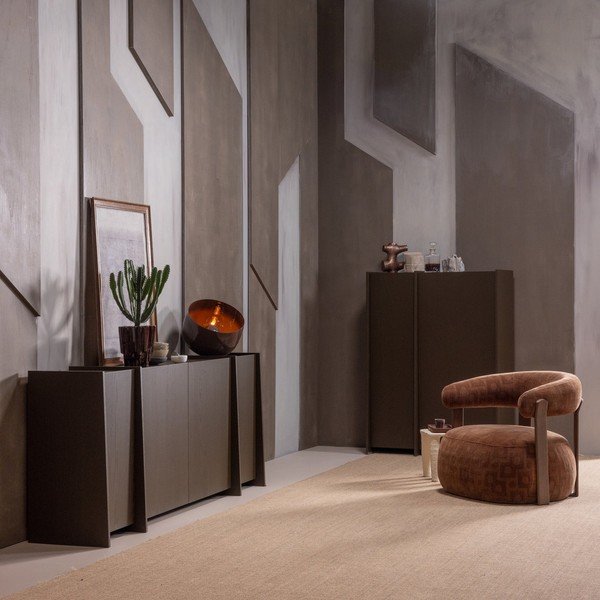 Tmavohnedá komoda v dekore jaseňa 200x85x44 cm Brock – WOOOD-image-1