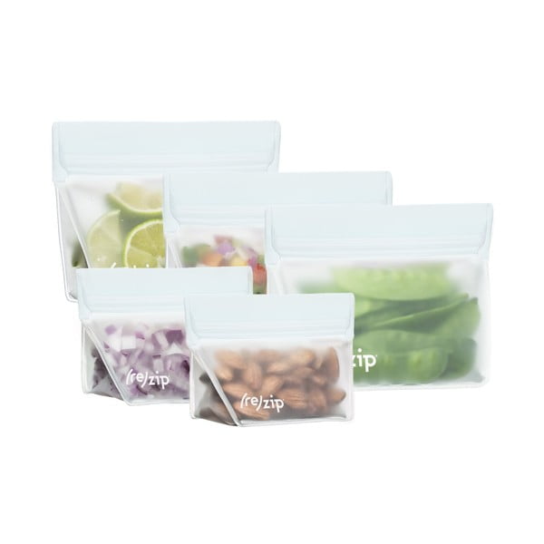 Súprava 5 desiatových vrecúšok (re)zip Stand-Up Kit