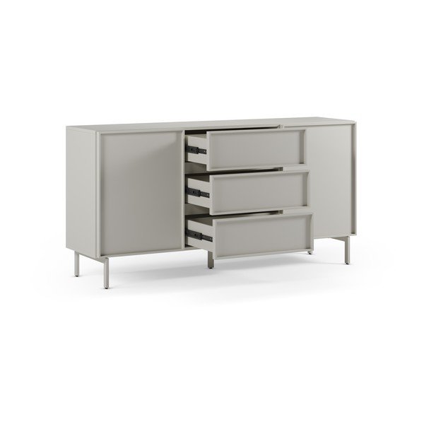 Krémovobiela komoda 160x80x42 cm Brise – Marckeric-image-3